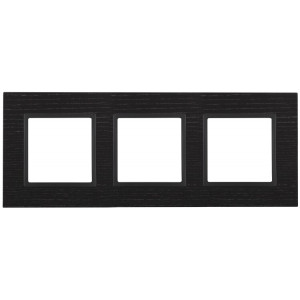 14-5303-05 Рамка на 3 поста, дерево, Elegance, чёрн.дерево+антр (5/25/900) Б0034577