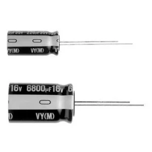 UVY2A100MDD, Конденсатор алюминиевый электролитический 10мкФ 100В ±20% (5 X 11мм) радиальный 2мм 50мА 1000час 105°С россыпь