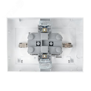 Розетка 2-м СП Минск 16А IP44 с заземл. защ. шторки с крышкой бел. ERR16-129-200-44