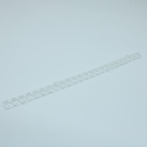 ASL280D15H24LED30G, Линейная линза для светодиодов 2835/3030, эфф=93%, ~30°, 280x15,5mm H:11,75mm, PMMA