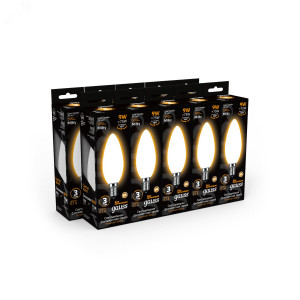 Лампа светодиодная филаментная Black Filament 9Вт свеча матовая 3000К тепл. бел. E14 590лм 103201109