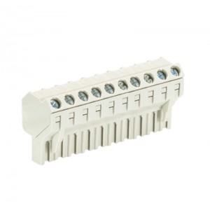 Розетка Wiecon 8213 B / 10 S OB, Розеточный разъем, угол 45 градусов, на кабель, шаг: 5.08 мм, 10 полюсов, фиксация провода винтовая, исполнение: без маркировки, 400V, 12А, цвет: серый