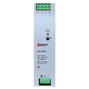 Блок питания на дин рейку 75 Вт,Uвх ~ 220 В AC , Uвых - 24 В DC постоянного тока DR-E-75W-24