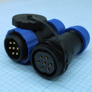 SZC28 7P-F-M, Разъём герметичный SZC28 7P-F-M, 7 контактов