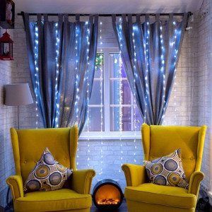 Гирлянда светодиодная "Светодиодный Дождь" 3х2м 240LED бел. 25Вт 230В IP20 эффект водопада провод прозр. 235-005