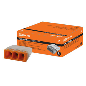 Строительно-монтажная клемма КБМ-2273-233 (2,5мм2) с пастой SQ0517-0112