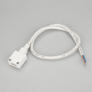 Коннектор питания для ленты ARL-PV (15.5x6mm) 029397, Герметичный коннектор для подключения питания светодиодных лент ARL-50000PV и ARL-10000PV , тип WP2, к сети 230V. Корпус IP65. Провод 600мм, 2х1мм2. Максимальный допустимый ток 3А. Цена за 1шт.