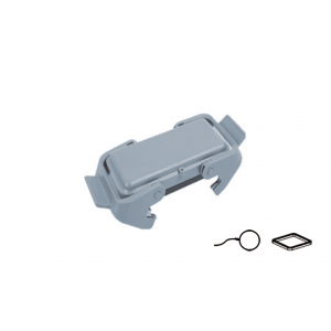 Защитная крышка H10B-PC-2LP-N, Защитная крышка, типоразмер 10B, с уплотнителем, с двумя пластиковыми защелками, с удерживающей стропой от утери, материал корпуса: пластик