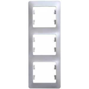 Рамка 3-м Glossa вертикал. перламутр SE GSL000607