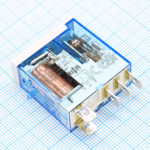 46.61.9.048.0020, Миниатюрное промышленное электромеханическое реле; монтаж в розетку или наконечники Faston (4.8х0.5мм); 1СO 16A; контакты AgNi; катушка 48В DC; влагозащита RTII; опции: мех.индикатор