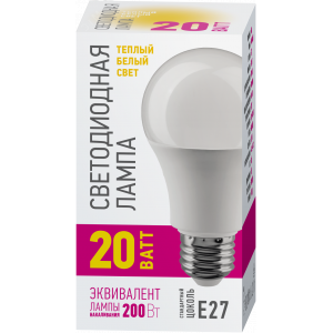 Лампа светодиодная 20вт OLL-A60-20-230-2.7K-E27-PROMO ОНЛАЙТ 32026