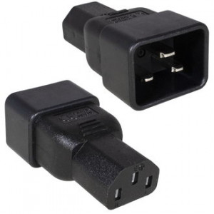 AC-011, Разъем питания серии AC, переходник стандарта C13 на C20, 16А 250В