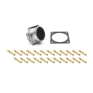 RT001823SKNH03-K, Стандартный цилиндрический соединитель Square Flange Recept silicone seal IP69k