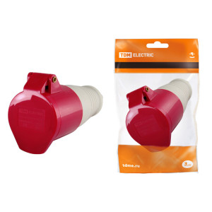 Розетка 224 переносная 3Р+РЕ 32А 380В IP44 SQ0603-0013