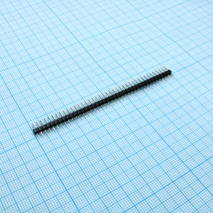 DS1025-01-1X40P8BV1-B, Соединитель штыревой, вилка на плату однорядная прямая 40pin(1x40), шаг 2.00мм