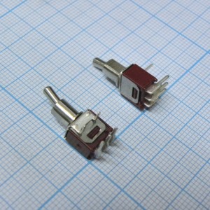 MTL-102-2C3, Тумблер ON-ON 1 группа контактов 1.5А, 250В угловой на плату