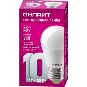 Лампа светодиодная 61 969 OLL-G45-10-230-4K-E27 10Вт 61969