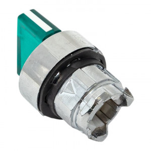 Исполнительный механизм переключателя ХB4 зеленый на 2 положения возвратный без фиксации, с подсветкой с короткой ручк IP65 EKF XB4BD2L-G-65