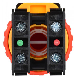 Кнопка Грибок поворот. с фикс. 1NO+1NC красная MASTER MI-BG60-11ZS-3-23-K04