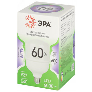 Лампа светодиодная высокой мощности LED 60 Вт 6000Лм 6500К T100 холодный E27/E40 (переходник) 170-265В LED POWER T100-60W-865-E27/E40 Green Line Б0066980