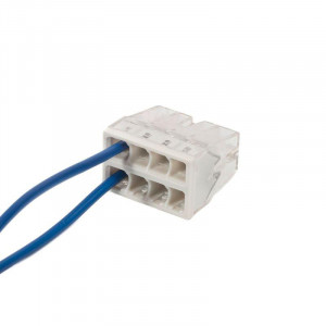 СМК 2273-208, Строительно-монтажная клемма на 8 контактов, до 400В, сечение проводников 0.5-2.5мм2