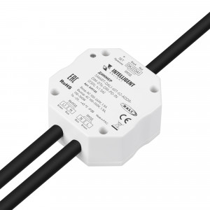 INTELLIGENT ARLIGHT Диммер SMART-DALI-601-62-ADDR-DIM-DT6-DRI-PD-IN (230V, 1x1.5A) 039135, Диммер DALI с выходом TRIAC. Питание/выход 100-240V, ток нагрузки 1x1.5A, максимальная суммарная мощность нагрузки 150-400W. Размер 52x52x26 мм.