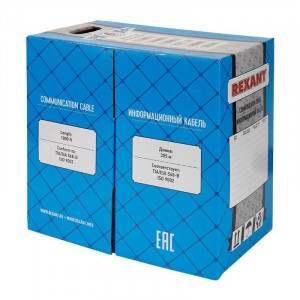 Кабель витая пара U/UTP, CAT 6, ZH нг(А)-HF, 4PR, 23AWG, INDOOR, SOLID, оранжевый, 305 м, внутренний огнестойкий без экрана, CAT6e, одножильный, 4x2x0,57мм 23AWG, бухта 305м