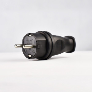 Вилка кабельная 1ф 1х16А 2P+E 220-240В каучук 106-0400-0105/105