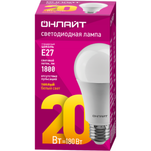 Лампа светодиодная 61 157 OLL-A60-20-230-2.7K-E27 20Вт грушевидная 61157