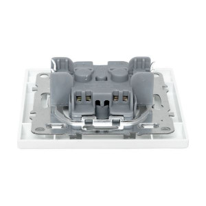 Розетка 1-м СП Минск 10А IP20 без заземл. защ. шторки бел. Basic ERR10-022-100