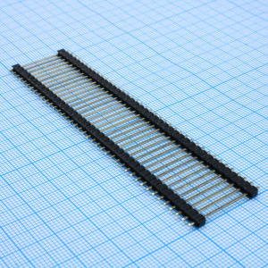 DS1029-01-1X40P8BVA48-B, Штыревой соединитель, 1х40 шаг 2,54мм.,однорядный (A=2.00мм, C=21.00мм, B=2.00мм)