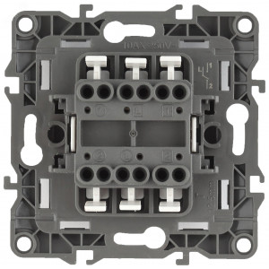 12-1106-01 Переключатель двойной, 10АХ-250В, IP20, 2, белый (10/100/3200) Б0014663
