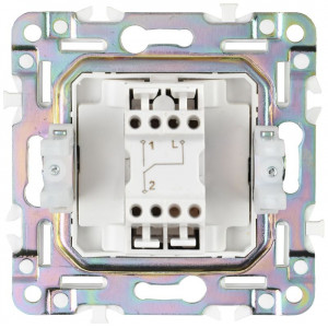 SKANDY Выключатель 1-клавишный проходной 10А SK-V02Bl черный IEK SK-V12-0-10-K02