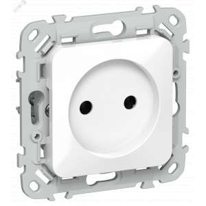 FLITE Розетка без заземления без защитных шторок безвинтовое крепление 10А РС01-1-ФлБ белый IEK FI-R10-10-1-K01