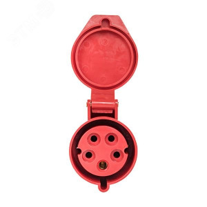 Розетка кабельная 16А 380В 3P+РЕ+N IP44 (215) ps-215-16-380