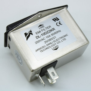 DL-10DZ2KR, Однофазный сетевой фильтр 10А 250В с выключателем