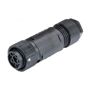 Разъем RST16I5 S B1 ZT6 SW, Розеточный разъем на кабель диам. 7,1-13 мм, IP68(69k), 5 полюсов, цвет: черный, номинальные характеристики: 250/400V+PE 16A, серия gesis RST MINI