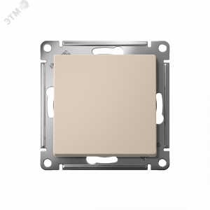 ATLASDESIGN 1-клавишный ВЫКЛЮЧАТЕЛЬ 2-полюсный, 10А, мех., ПЕСОЧНЫЙ ATN001221