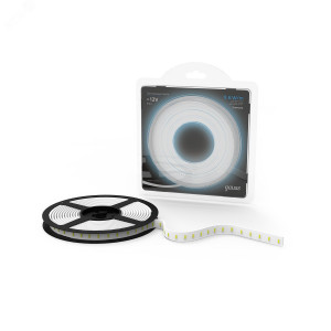 Лента LED 2835/120-SMD 9.6W 12V DC холодный белый (блистер 5м) (кр.1шт)