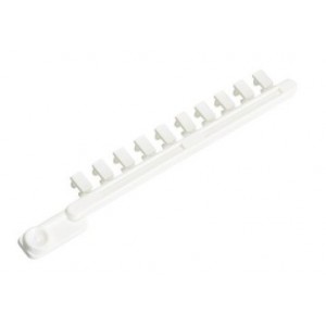 Гребенка с шильдиками 9704 A, Гребенка составных шильдиков, боковая / верхняя, 10 шильдиков, нанесенные символы: чистая цвет: белый