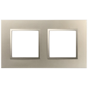 Рамка для розеток и выключателей Elegance 14-5012-04 Classic, на 2 поста, шампань Б0060579