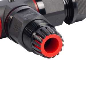 FFC-31/3Р-IP68, Кабельный коннектор ответвитель T-образный герметичный, 3 контакта сечение жил от 0.5 до 4мм2, внешний диаметр кабеля от 6 до 10мм, IP68