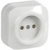РСш20-2-ХБ Розет. 1-ая без з/к с з/ш о/у 10А GLORY белый ERH13-K01-10