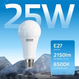 Лампа светодиодная Elementary 25Вт A70 грушевидная 6500К холод. бел. E27 2150лм 73235