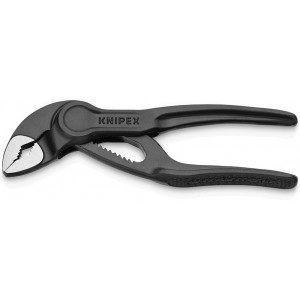 Переставные клещи KN-8700100BK, KNIPEX Cobra® XS, зев 28 мм, длина 100 мм, фосфатированные