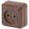Розетка Quadro 2-201-10 без заземления 2P, 16А-250В, IP20, ОУ, венге Б0053779