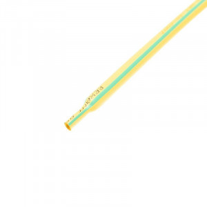 Трубка термоусадочная ТУТ нг 6,0/3,0 желт-зеленая, термоусаживаемая трубка в метровой нарезке, не поддерживает горение