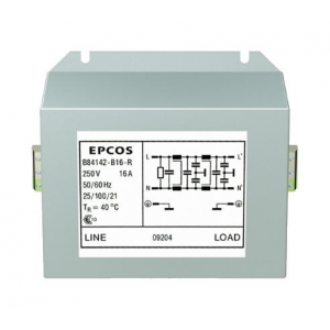 B84142B0008R000, Сетевой фильтр для 1-фазных систем 8A 250V, 0.042 Ом