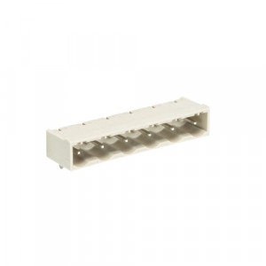 Вилочный разъем на плату 8313 S/6 W OB, Вилочный разъем, горизонтальный, на плату, шаг: 7.5 мм, 6 полюсов, фиксация на плате пайкой, исполнение: без маркировки, 690V, 12А, цвет: серый