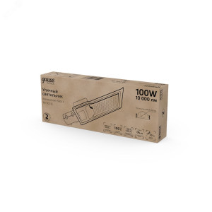 Светильник уличный Avenue 100W 10000lm 5000K 190-250V IP65 420*160*57мм черн КС 629536300